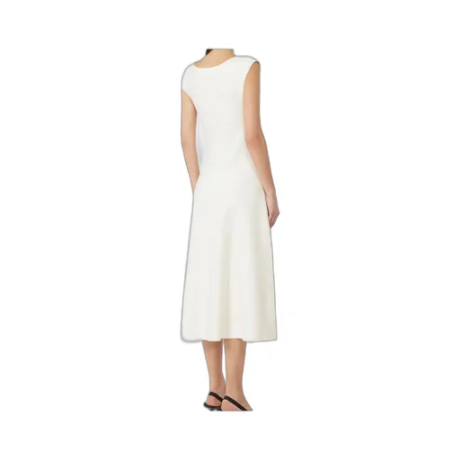 Stretch Viscose Calf-Length Dress