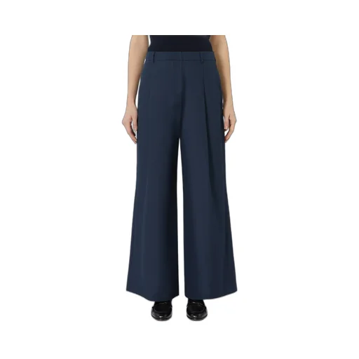 Wide-Fit Cotton Poplin Trousers