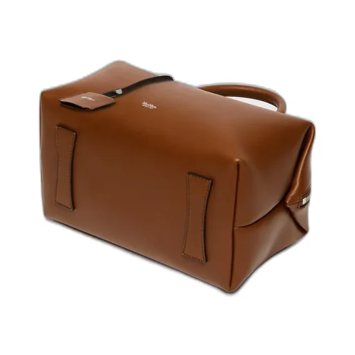 Medium Natural Leather Bowler Bag