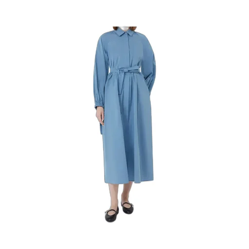Long Taffeta Shirt Dress