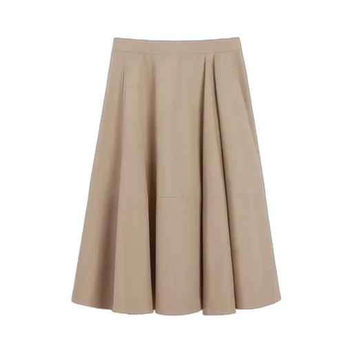 Long Cotton Poplin Skirt