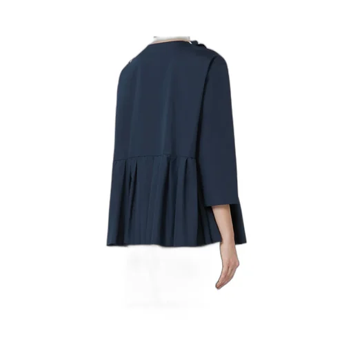 Flounce-Detail Washed Cotton Shirt