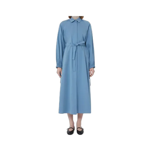 Long Taffeta Shirt Dress