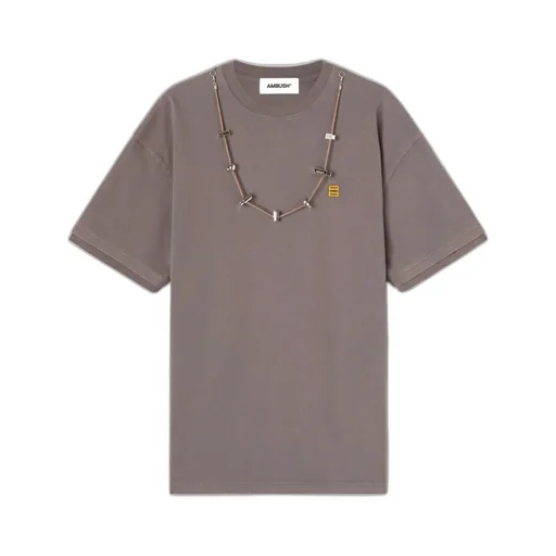 Necklace Embellished Crewneck T-Shirt
