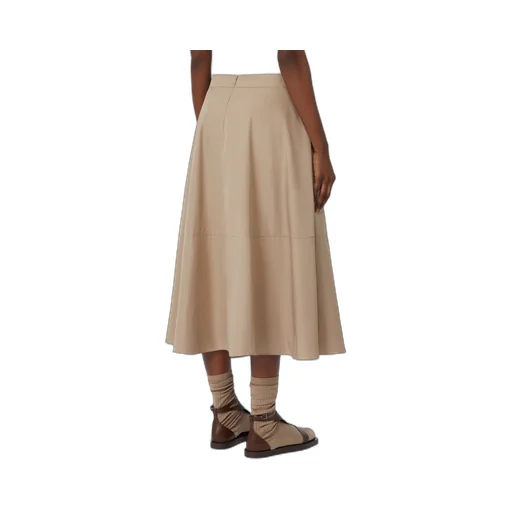 Long Cotton Poplin Skirt