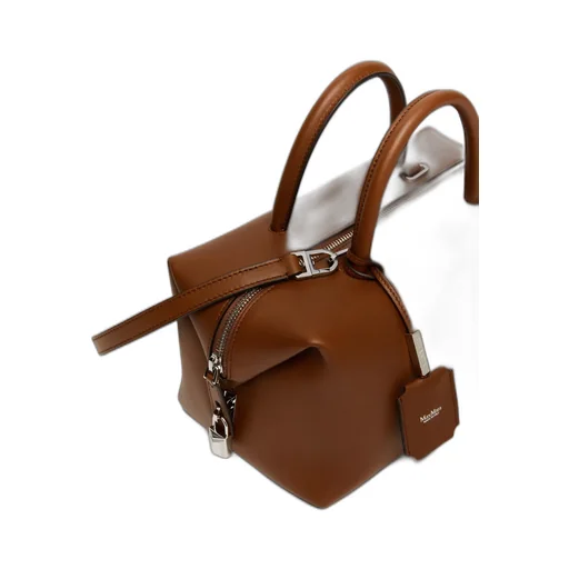 Medium Natural Leather Bowler Bag