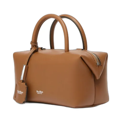 Small Natural Leather Bowler Bag