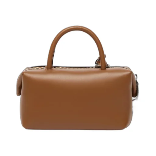 Small Natural Leather Bowler Bag