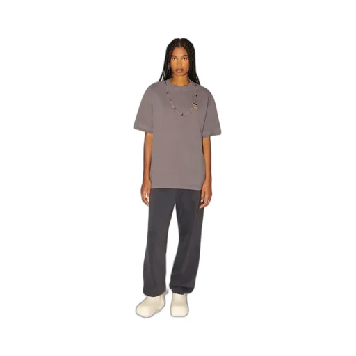 Necklace Embellished Crewneck T-Shirt
