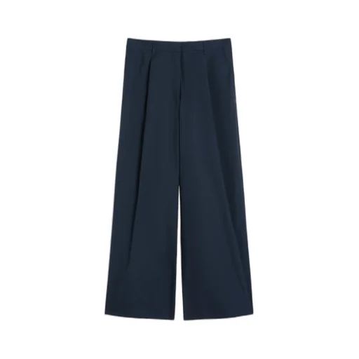Wide-Fit Cotton Poplin Trousers