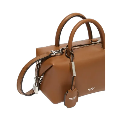 Small Natural Leather Bowler Bag