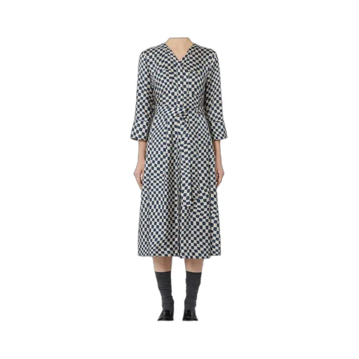 Printed Silk Shirt Dress
