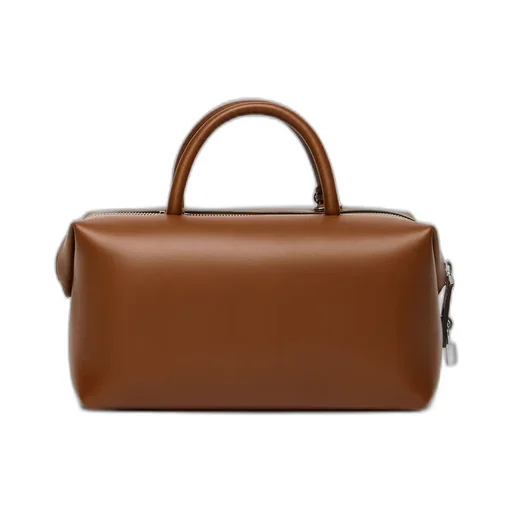 Medium Natural Leather Bowler Bag