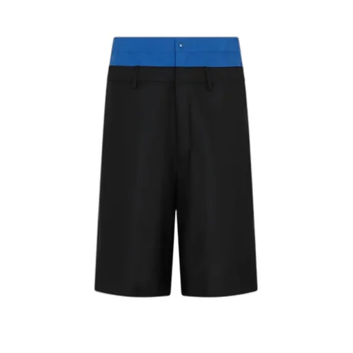 Layered-Design Knee-Length Shorts