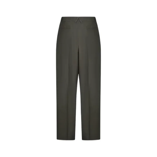 Wide-Leg Mid-Rise Tailored Trousers