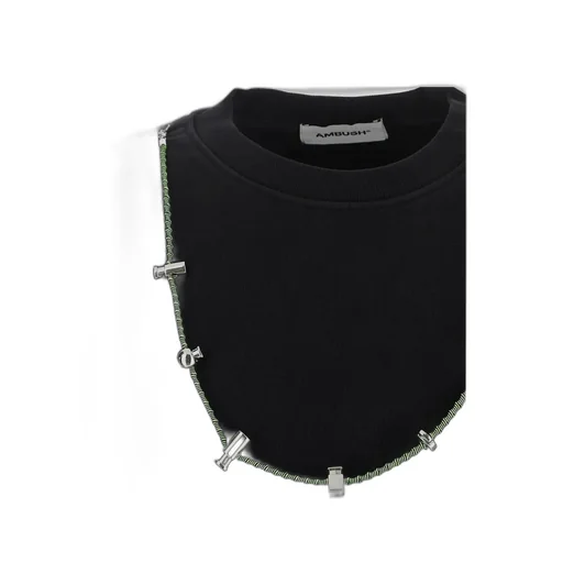 Stopper-Detailed Long-Sleeved Sweatshirt