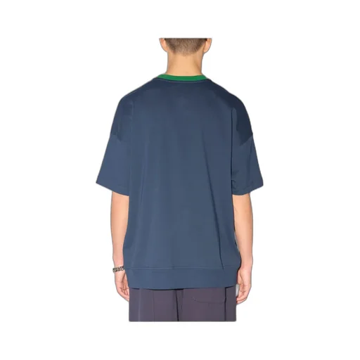 Logo Printed Panelled Crewneck T-Shirt