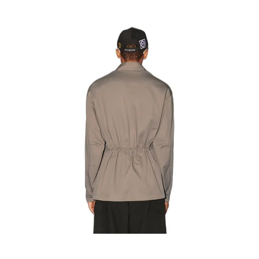Drawstring V-Neck Jacket