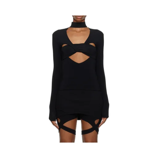 Heart Cut-Out Sleeved Top