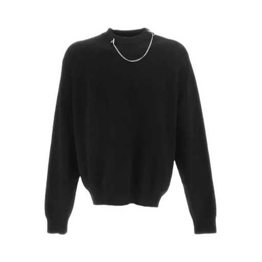 Chain-Detail Crew-Neck Jumper