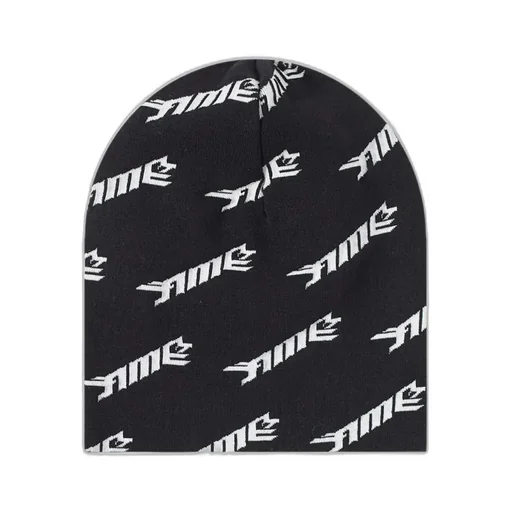 Fine Ribbed Logo-Print Beanie Hat