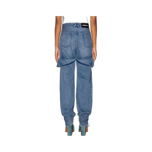 Detailed Mid-Rise Straight-Leg Jeans
