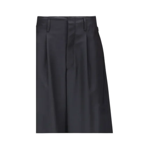 Pleated Mid-Rise Trousers