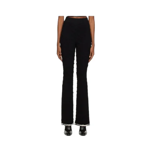 High-Waisted Monogram Flared Trousers