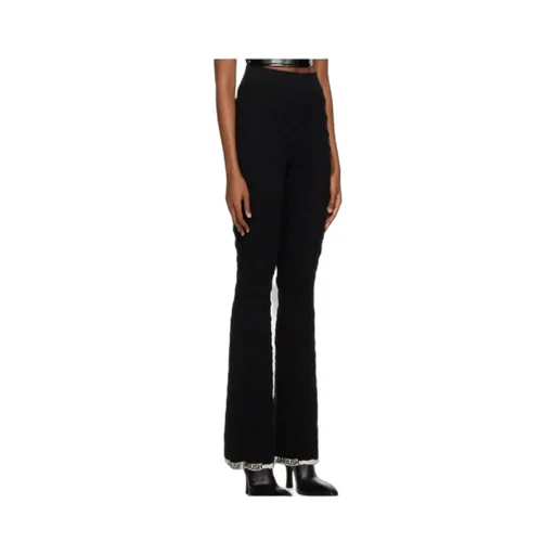 High-Waisted Monogram Flared Trousers
