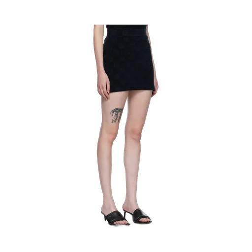 Monogram-Debossed Mini Skirt