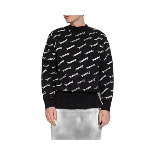 Allover Logo Intarsia Sweatshirt