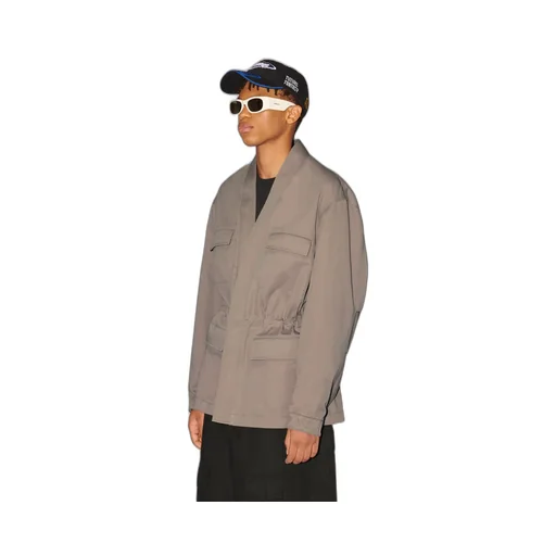 Drawstring V-Neck Jacket