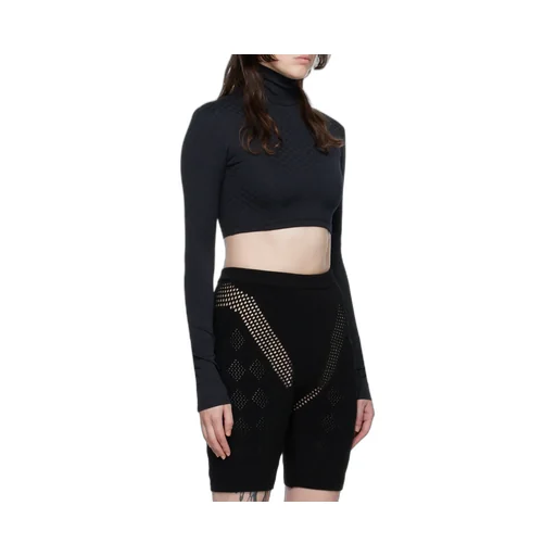 Funnel-Neck Long-Sleeve Top