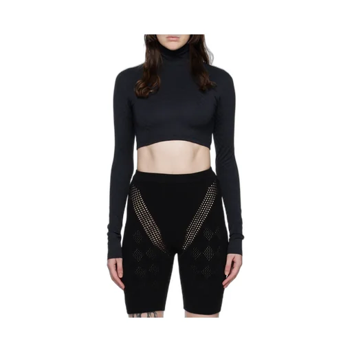 Funnel-Neck Long-Sleeve Top