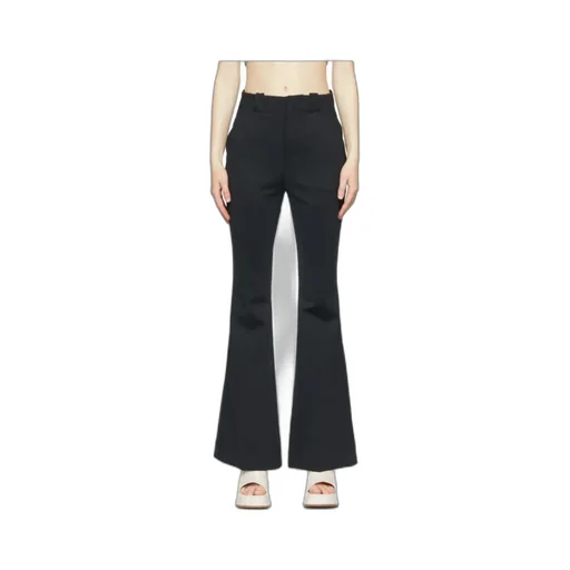 Flared High-Waisted Trousers