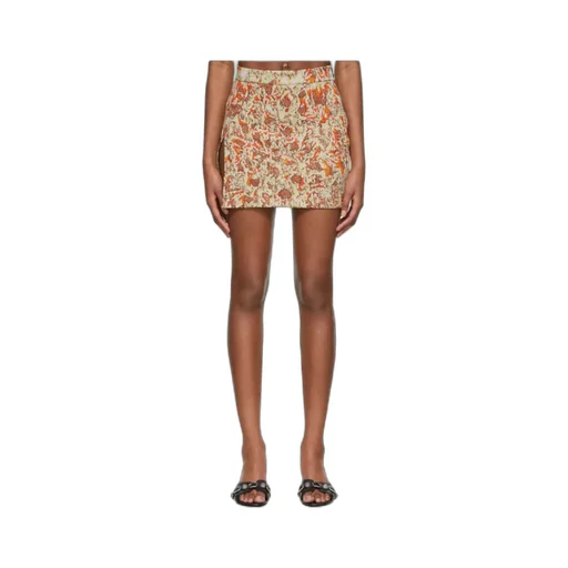 Floral Jacquard Mini Skirt
