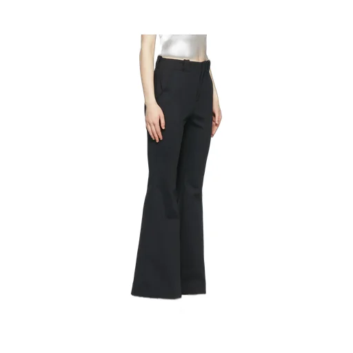 Flared High-Waisted Trousers