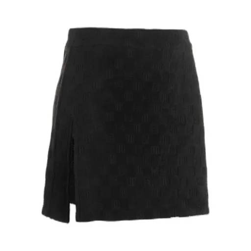 Monogram-Debossed Mini Skirt