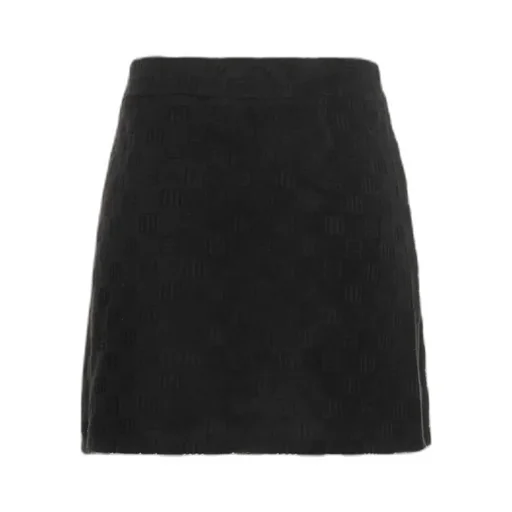 Monogram-Debossed Mini Skirt