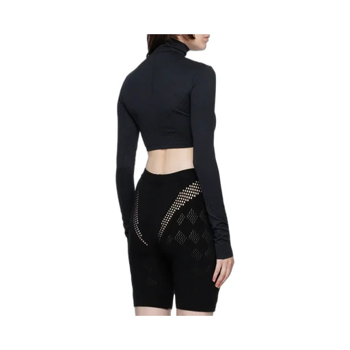 Funnel-Neck Long-Sleeve Top