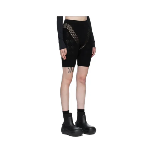High-Rise Perforated Detail Biker Shorts