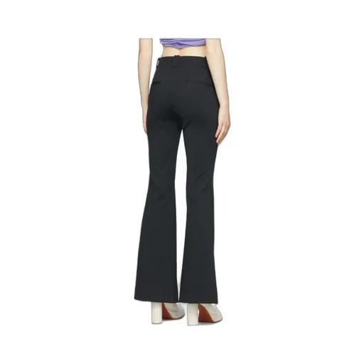 Flared High-Waisted Trousers