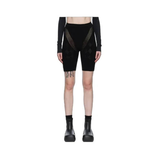 High-Rise Perforated Detail Biker Shorts