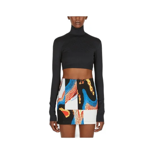 Funnel-Neck Long-Sleeve Top