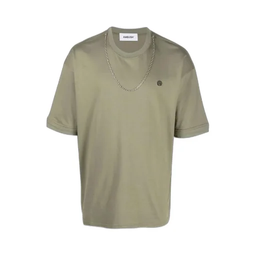 Embroidered-Motif Short-Sleeve T-Shirt