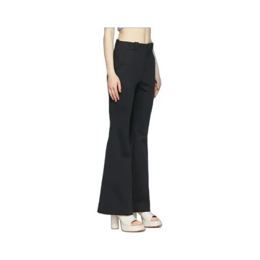 Flared High-Waisted Trousers