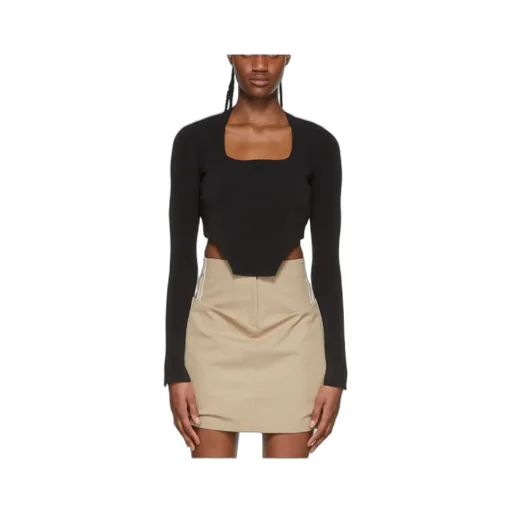 Sweetheart-Neck Cropped Top