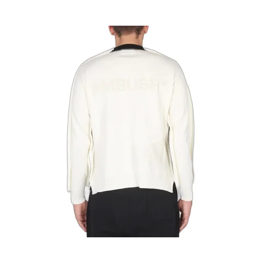 Colour-Block Knit Crewneck Sweater