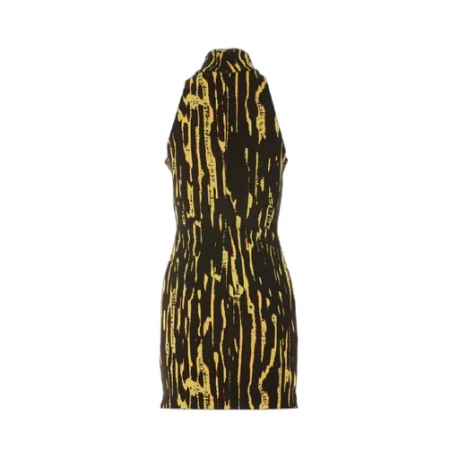 Pattern-Jacquard Sleeveless Mini Dress