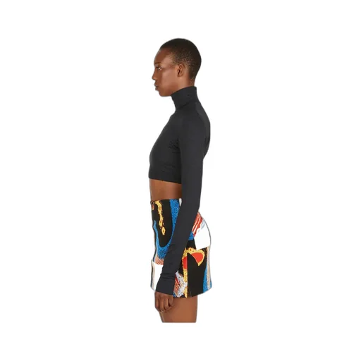 Funnel-Neck Long-Sleeve Top